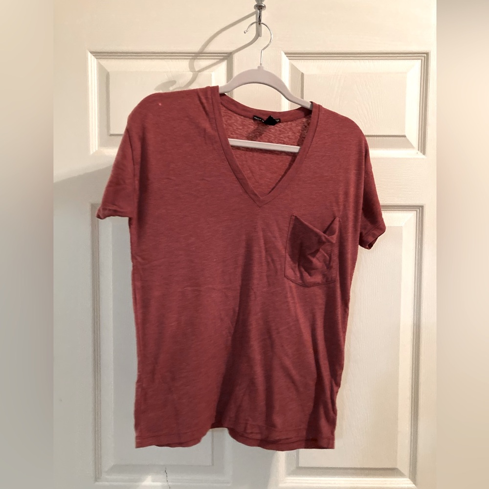 Relaxed Fit Marled Red Tee